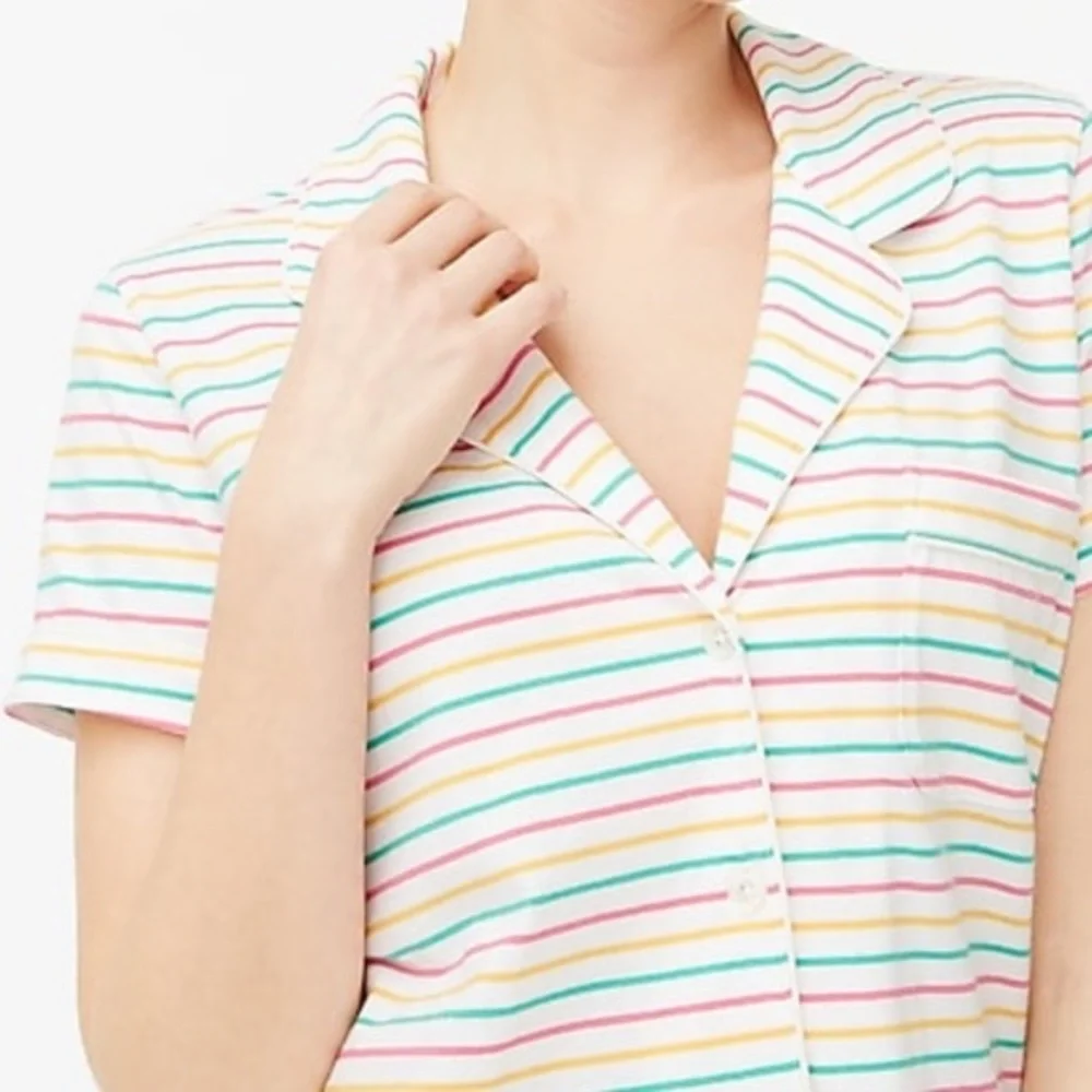 NWT J.Crew Striped Pajama Set